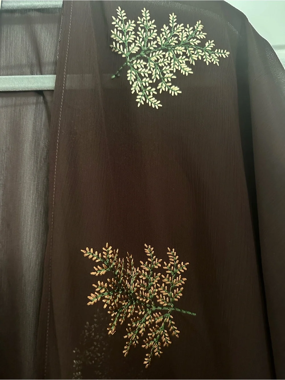 Sweet Magnolia Embroidered Kimono Shawl Cover-Up, One Size